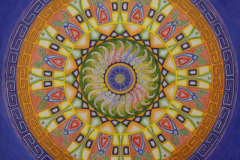 Mandala 102 - acryl en inkt 66 x 66 cm