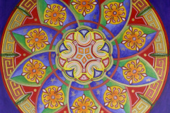 Mandala 91 in acryl en inkt 50 x 50 cm 