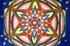 Mandala 73 - 50 x 50 cm - acryl en inkt