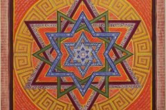 Mandala 35 - 50 x 50 cm - acryl en inkt