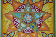 Mandala 39 - 50 x 50 cm - acryl en inkt