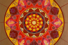 Mandala 6 in acryl en inkt 50 x 5 cm