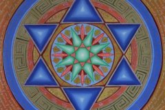 Mandala 25 - 50 x 50 cm - acryl en inkt