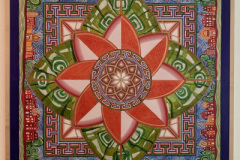 Mandala 90 - 100 x 100-cm - acryl en inkt