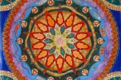 Mandala 18 in acryl en inkt 65 x 65 cm € 250 exclusief lijst aluminium 80 x 80 cm € 110