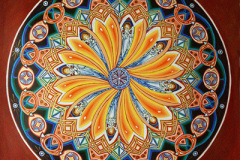 Mandala 67 in acryl en inkt 66 x 66 cm