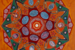Mandala 7 in acryl en inkt 50 x 50 cm € 100 exclusief lijst aluminium 60 x 60 cm € 70