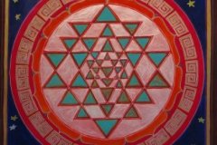 Mandala 27 in acryl en inkt 65 x 65 cm € 500 exclusief lijst aluminium 80 x 80 cm € 110